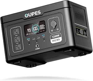OUPES Exodus 1200 Portable Power Station, 1200W Solar Generator, 992Wh LiFePO4 Battery - image 1
