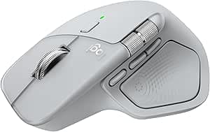 Logitech MX Master 4, Ergonomic Wireless Mouse with Advanced Performance Haptic Feedback, Ultra-Fast Scrolling, USB-C Charging, Bluetooth, Windows, MacOS - Pale Gray - image 1