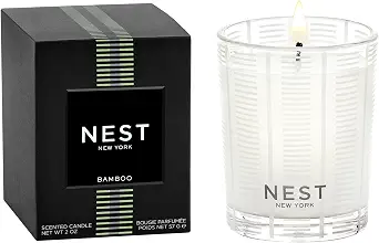 NEST New York Scented Votive Candle, Bamboo - 2 oz - Up to 28-Hour Burn Time - Reusable Glass Vessel - image 1