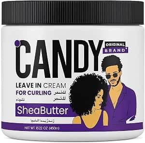 Candy Shea Butter Curly Hair Cream - 450ml – Moisturizing Curly Hair – Reduce Frizz – Sulfate & Paraben Free – Suitable for Men & Women - image 1