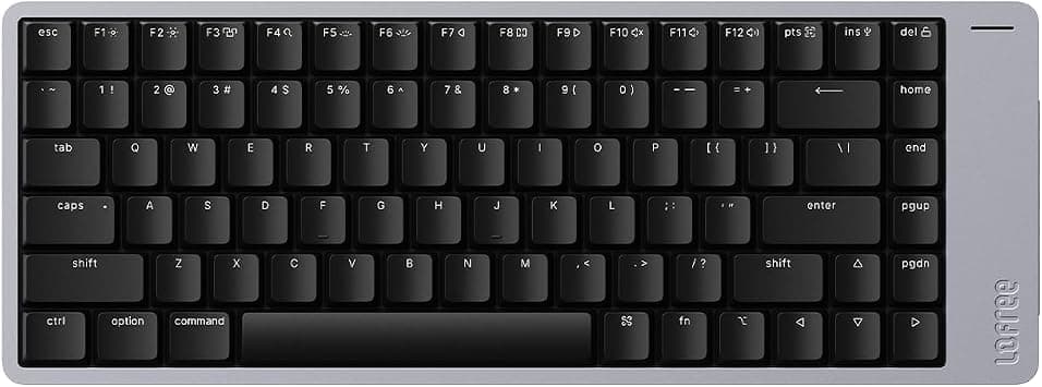 LOFREE Flow2 Low-Profile Mechanical Keyboard, Aluminum Alloy with Pulse Tactile Switches, Rechargeable Wireless Keyboards with 3 Mode Connections for Windows, macOS (Space Gray, 84 Keys) US-Layout - image 1