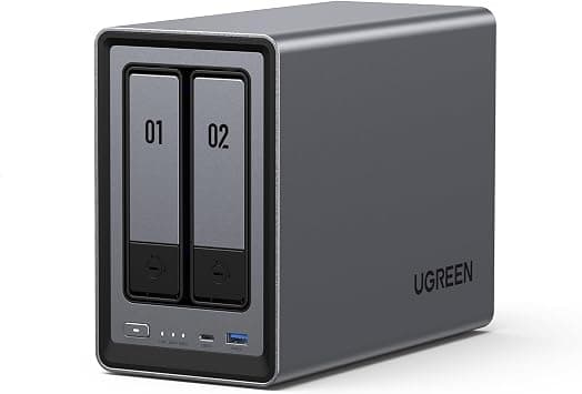 UGREEN NASync DXP2800 2-Bay Desktop NAS, Intel N100 Quad Core Processor, 8GB DDR5 RAM, 2.5GbE Ethernet, 2×M.2 NVMe Slots, HDMI 4K, Network Storage for Home and Office (Hard Drives Not Included) - image 1