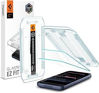 Spigen AluminaCore Tempered Glass Screen Protector [Glas.tR EZ Fit] designed for iPhone 17 Pro | iPhone 17 | iPhone 16 Pro [2 Pack] 9H+ Hardness, Aluminum-Enhanced Durability - image 1