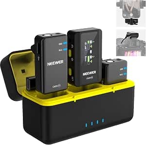 NEEWER CM28 Wireless Lavalier Microphone Kit (1 RX + 2 TX + Charging Case) - image 1