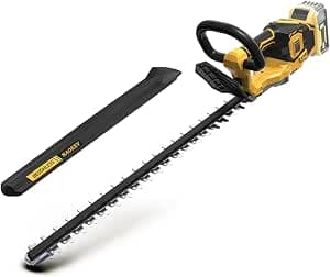 NAOKEV Cordless Hedge Trimmer Compatible with Dewalt 20V MAX Battery, 22 inch Electric Bush Shrub Edge Trimmer, Brushless Motor, Lightweight 4.4 lbs - image 1