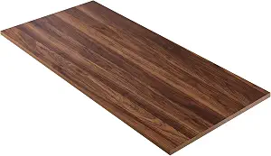 Kaboon Universal Tabletop 45"x20" Solid Melamine L-Desk Floating Desk DIY Walnut - image 1