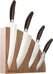 Messermeister Kawashima 5-Piece Magnet Block Set - Includes Japanese Chef’s, Slicer, Utility & Paring Knife + Magnet Block - Made in Seki, Japan - image 1