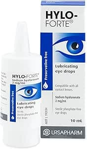 Hylo-Forte Eye Drops - Thick Dry Eye Drops For Severe Dry Eye Treatment, Preservative Free, Suitable Post Operative and Contact Lenses Use, 10ml - image 1