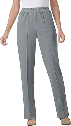 Woman Within Plus Size Knit Pull-On Elastic-Waist Pants - image 1