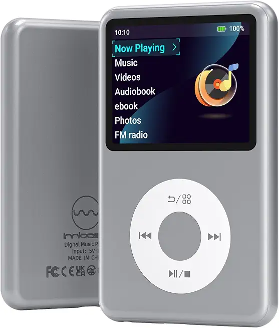 Mp3 Player with Bluetooth Y1 Portable Music Digital Players Supports Playlist Audiobook Video Nice Gadget for Kids Silver - image 1