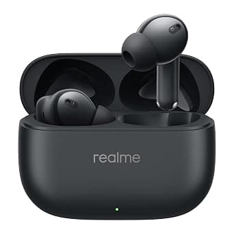 realme Buds T310 True Wireless in-Ear Earbuds with 46dB Hybrid ANC, 360° Spatial Audio, 12.4mm Dynamic Bass Driver, Upto 40Hrs Battery and Fast Charging (Vibrant Black) - image 1