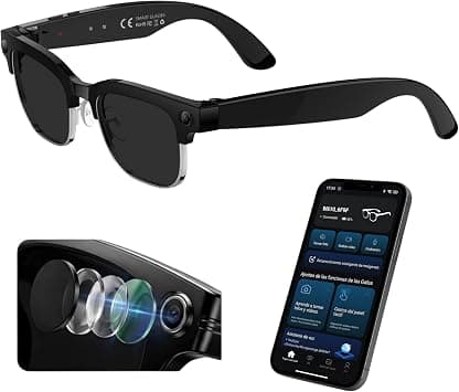 smartia – Smart Sunglasses with Camera, Model 2026 and App in Spanish, Bluetooth Glasses with Hi-Fi Sound, AI GPT 5 Integrated by Voice, Smart Sunglasses with Translation and 8 MP Full HD Camera - image 1