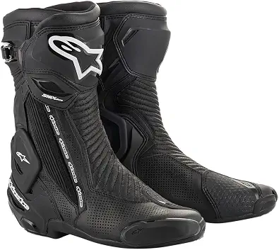 Alpinestars SMX Plus V2 Vented Motorcycle Boots, CE-Certified High-Speed Flexible Protection, Riding Footwear, 42, Black - image 1