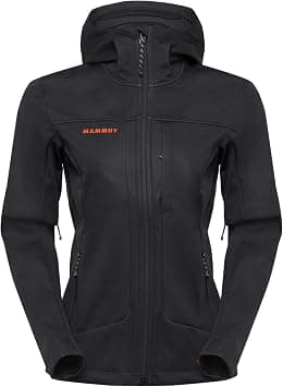 Mammut Ultimate VIII SO Hooded Jacket Women 25 Years | Windproof Softshell Jacket with Hood | Black, L - image 1