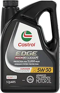 Castrol EDGE High Mileage 5W-30 Advanced Full Synthetic Motor Oil, 5 Quarts - image 1