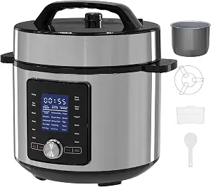 NEWBULIG 8.5 Quart Electric Pressure Cooker Stainless Steel Multi Cooker 24-in-1 Slow Cooker with Dial Control - image 1