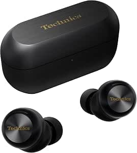 Technics EAH-AZ100E-K Wireless Earbuds with Noise Cancelling, Bluetooth Multipoint, Voice Focus AI, Black - image 1
