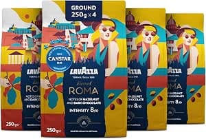 Lavazza Tales of Italy Eternal Roma Ground Coffee, 1 Kg, Medium Roast, Intensity 8/10, Hazelnut & Dark Chocolate Notes - image 1