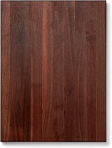 John Boos R-Board Series Rectangular Wooden Walnut Cutting Board 24”x18” – 1.5” Thick, 17-lb Reversible Butcher Block with Edge-Grain & Finger Grips – Made in the USA - image 1