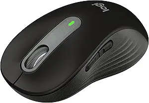 Logitech Signature M650 L Full Size Wireless Mouse - for Large Sized Hands, 2-Year Battery, Silent Clicks, Customizable Side Buttons, Bluetooth, for PC/Mac/Multi-Device/Chromebook - Black - image 1