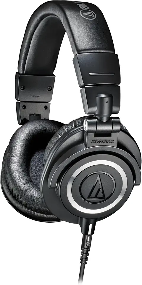 ATH-M50X Professional Studio Monitor Headphones, Black, Professional Grade, Critically Acclaimed, with Detachable Cable - image 1