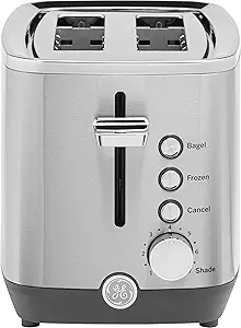 GE 2-Slice Stainless Steel Toaster with Extra Wide Slots and 7 Shade Settings - image 1
