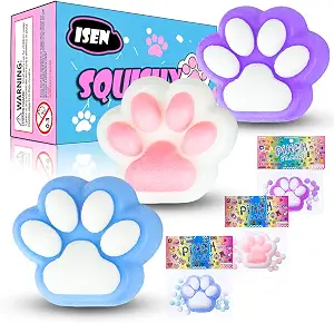 3 Pcs Squishy Cat Paws Stress Toys - image 1