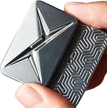 JUDIXY Lightning Infinite Fidget Slider Metal Magnetic Haptic Fidget Toys for Adults Anxiety/ADHD/Stress Relief (Silver Gray) - image 1
