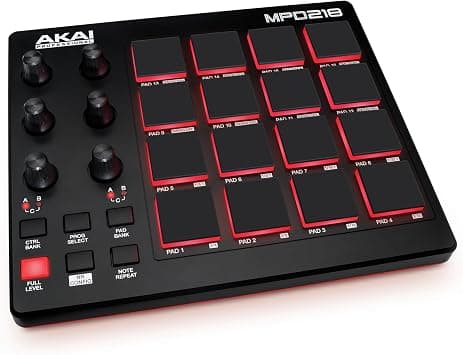 AKAI Professional MPD218 | Ultra-Portable USB Bus-Powered 16-Pad USB/MIDI Pad Controller - image 1