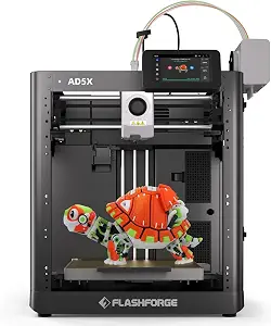 Flashforge AD5X Multi-Color 3D Printer, 600mm/s High-Speed 4 Color 3D Printer with 300˚C Nozzle, Auto Leveling and PEI Flexible Plate, 8.7 x 8.7 x 8.7in - image 1
