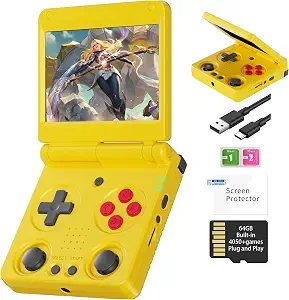 Anbernic RG34XXSP Retro Handheld Game Console 3.4'' IPS Screen 720x480 64GB TF Card 5000+ Games 3300mAh Battery 5G WiFi Bluetooth TV Output Yellow - image 1