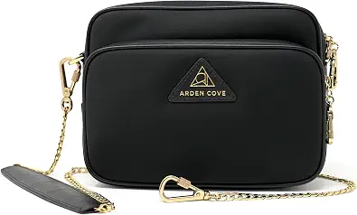 Womens Anti-Theft Water-Proof Travel Crossbody Bag with Locking Clasps Chain Strap - image 1