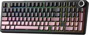 Aula F99 Pro 3 Modlu RGB Hot Swap Mekanik Reaper Switch Kablosuz Makrolu Klavye Gradyan Pembe - image 1