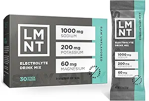LMNT Zero Sugar Electrolytes - Raw Unflavored Salt | Drink Mix | 30-Count - image 1