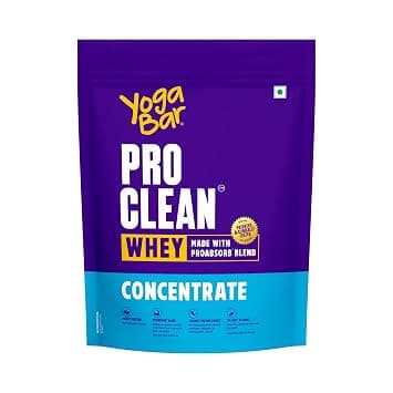 Yogabar ProClean Whey Protein Concentrate 1kg | 27g Protein per Serve | Unflavoured Whey Protein Powder | Clean & Light | Patented & Clinically Tested Pro-Absorb Blend - image 1