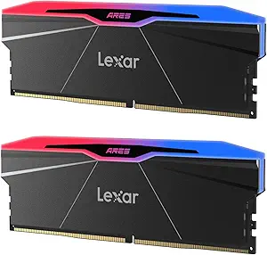 Lexar ARES Gen2 RGB DDR5 RAM 64GB Kit (2x32GB) 6000MHz CL30 288-Pin UDIMM Desktop Memory - image 1