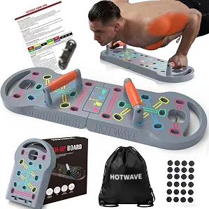 HOTWAVE Push Up Board Fitness 20 in 1 Portable Foldable Push Up Bar with Handles for Home Gym Strength Training - image 1