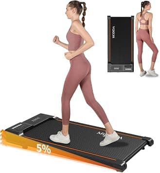 MODIDA Foldable Treadmill for Home, Portable Walking Pad & Running Machine with Remote Control & LED Display, Compact Electric Treadmill for Home & Office, 300 lbs Capacity, 2in1(Black) - image 1