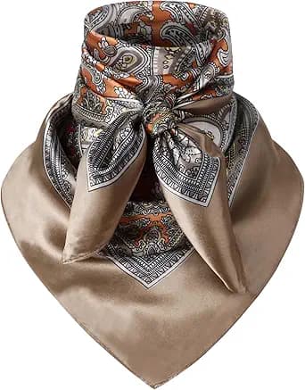 35 Inch Wild Rag Cowboy Bandana Scarf for Men and Women, Large Neckerchief Silk Feel Western Neck Scarf - image 1