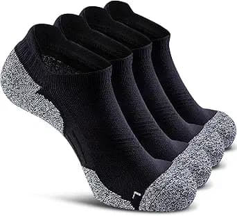 CWVLC No Show Sports Compression Socks for Men and Women with Cushion (4 Pairs) - image 1