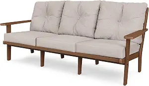 POLYWOOD® Lakeside Sofa, Teak/Dune Burlap - image 1