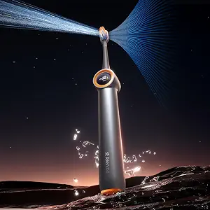 RANVOO AirJet X3 Electric Toothbrush for Adults - AI Max Jet Clean 2-in-1 Flossing & Sonic Brushing, 100% Plaque Removal, Whitening, 60-Day Battery, Soft Gum Care for Sensitive Teeth and Braces, Gray - image 1