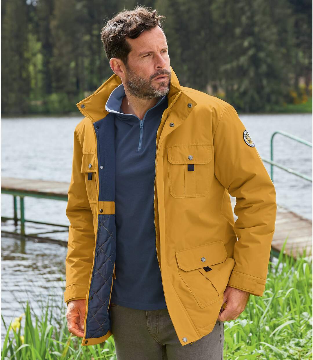 Atlas For Men Parka aus Microfaser mit vielen Taschen - image 1
