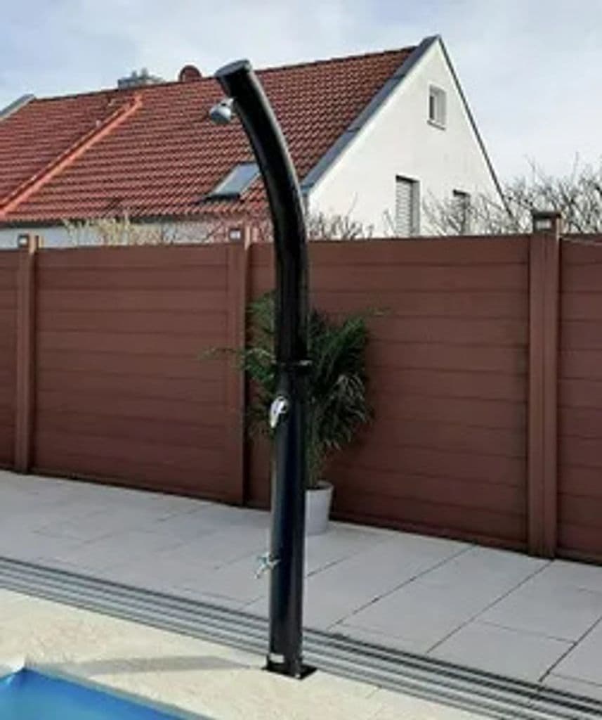 30L Solardusche CARIBIC CURVE Pooldusche Außendusche Gartendusche Solar Dusche gebogen - image 1