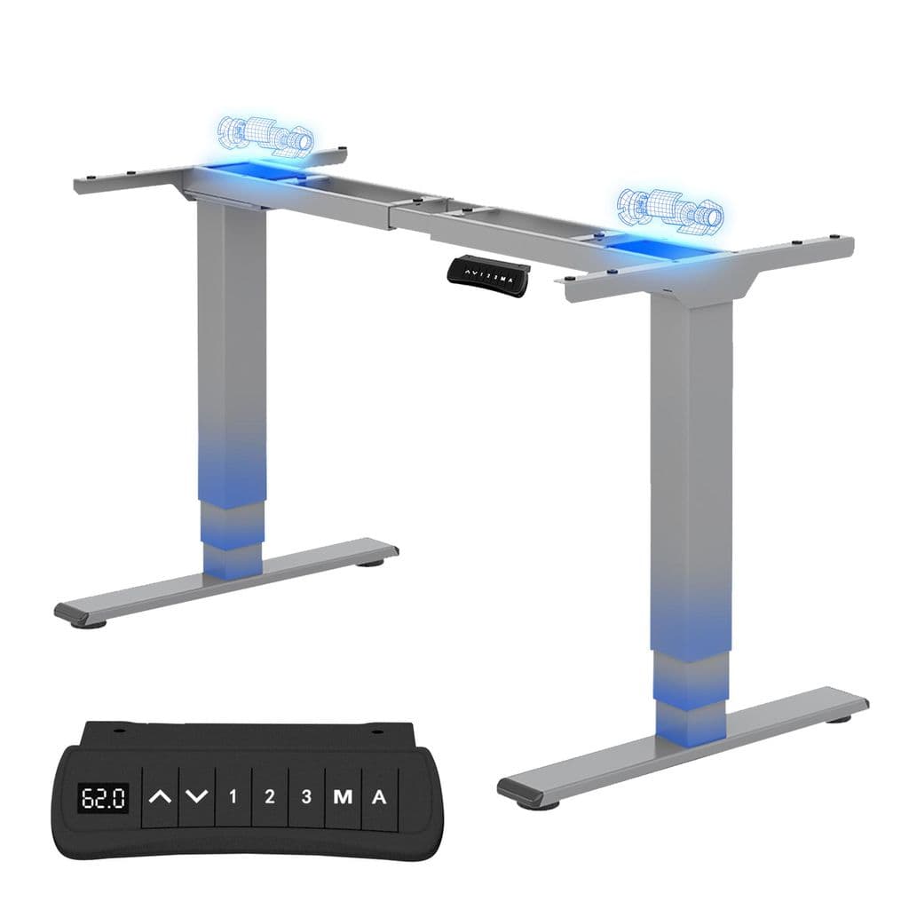 FLEXISPOT EC5 Pro höhenverstellbares Schreibtischgestell elektrisch mit 2 Motoren 160kg Tragkraft 3-fach-Teleskop Speicher- und Timer-Funktion Grau - image 1