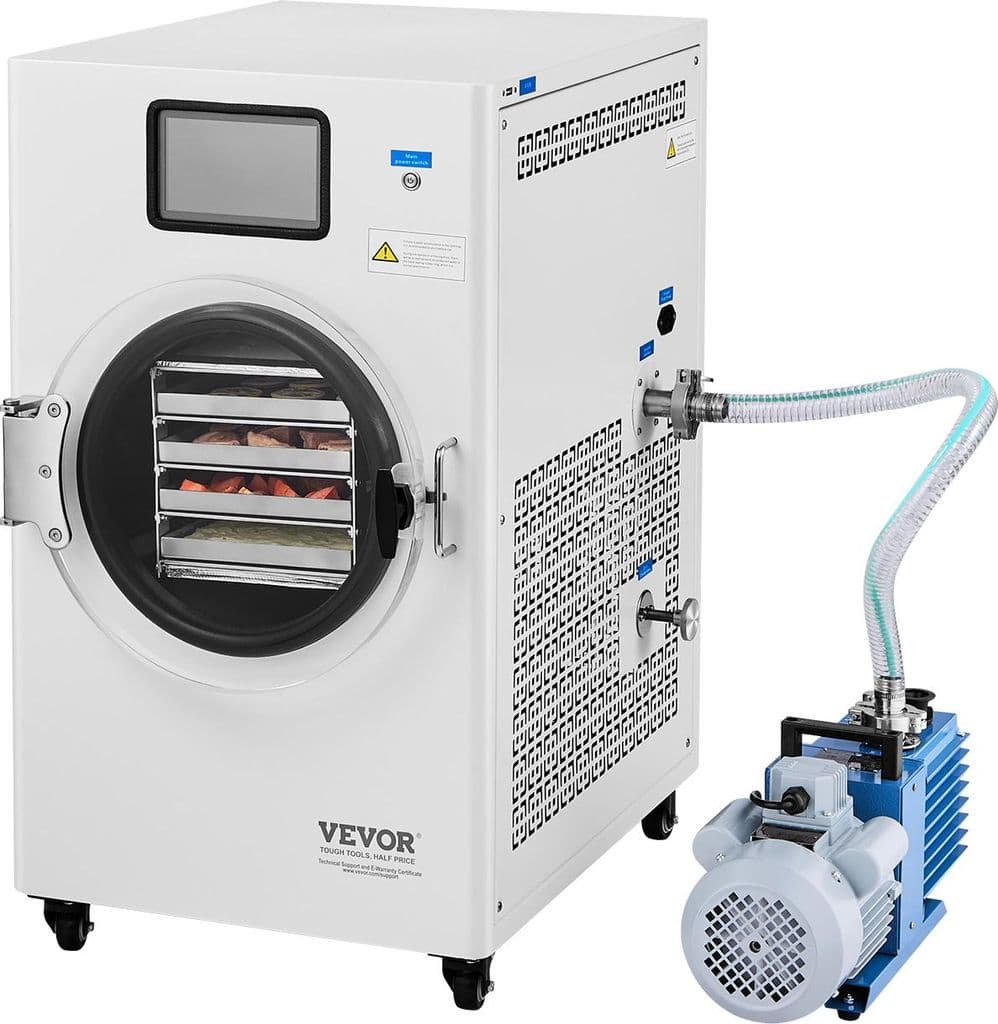 VEVOR Lyophilisateur HFD-4 - 4 à 6 kg capacité, 4 plateaux à 4 couches, température et durée réglables, blanc - image 1