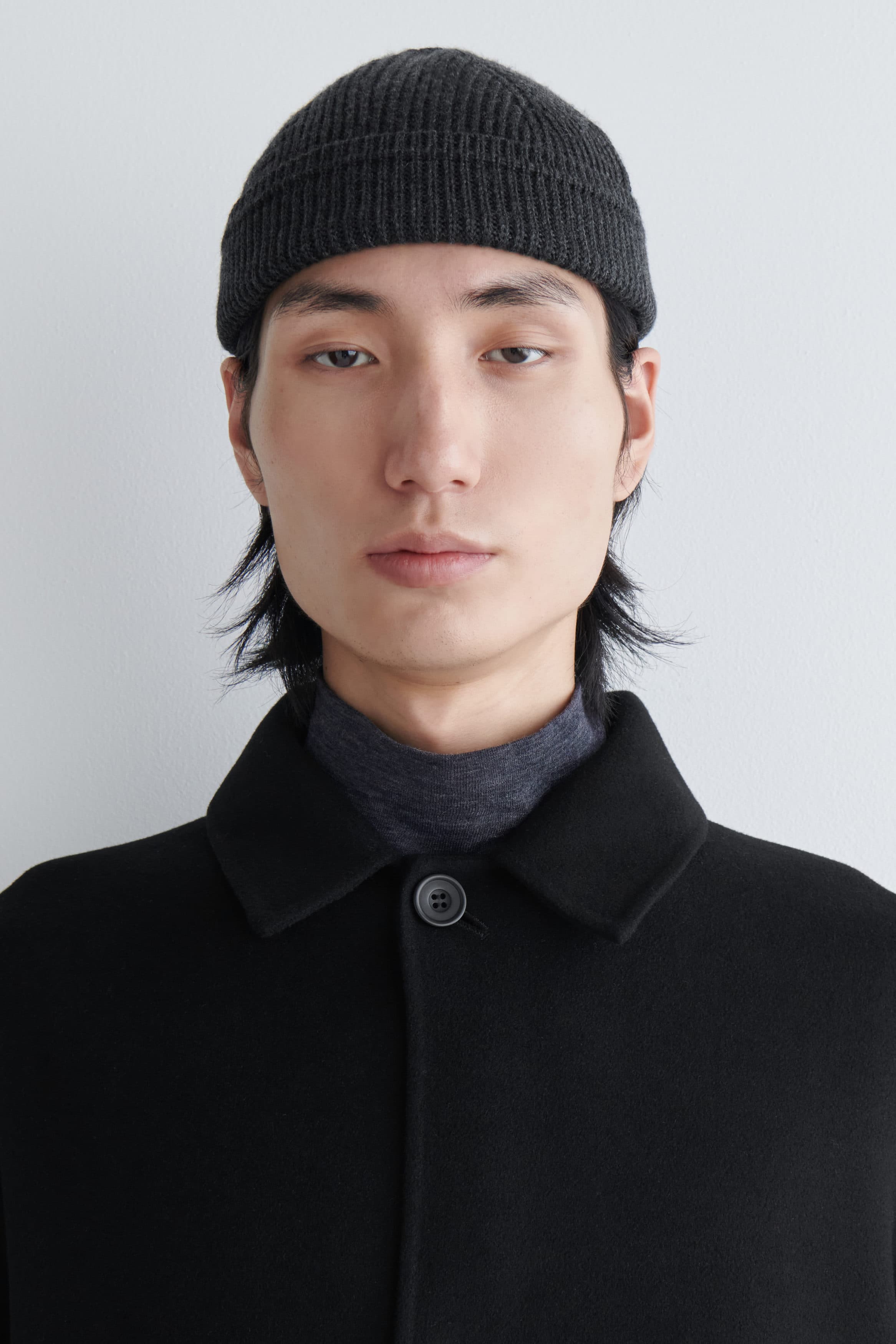 RIBBED WOOL-COTTON FISHERMAN BEANIE - image 1