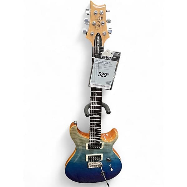 Used PRS SE Custom 24 Sapphire Fade Solid Body Electric Guitar - image 1