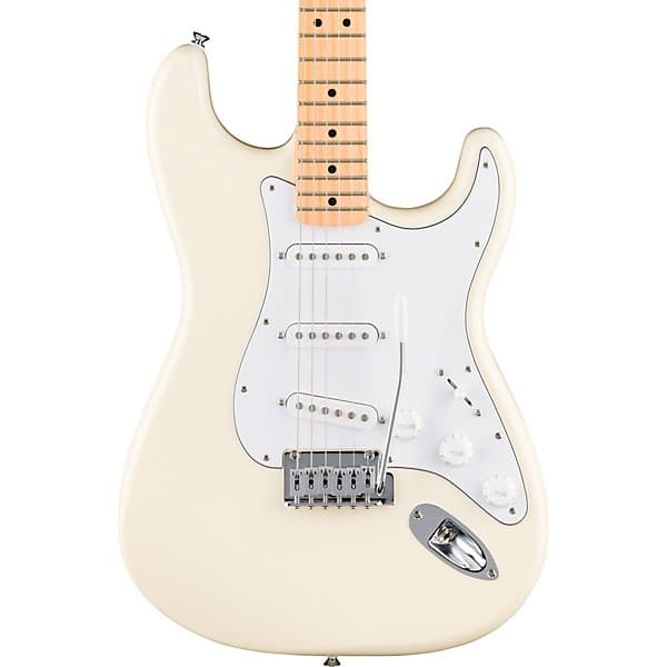 Fender Standard Stratocaster Maple Fingerboard Electric Guitar Olympic White - image 1