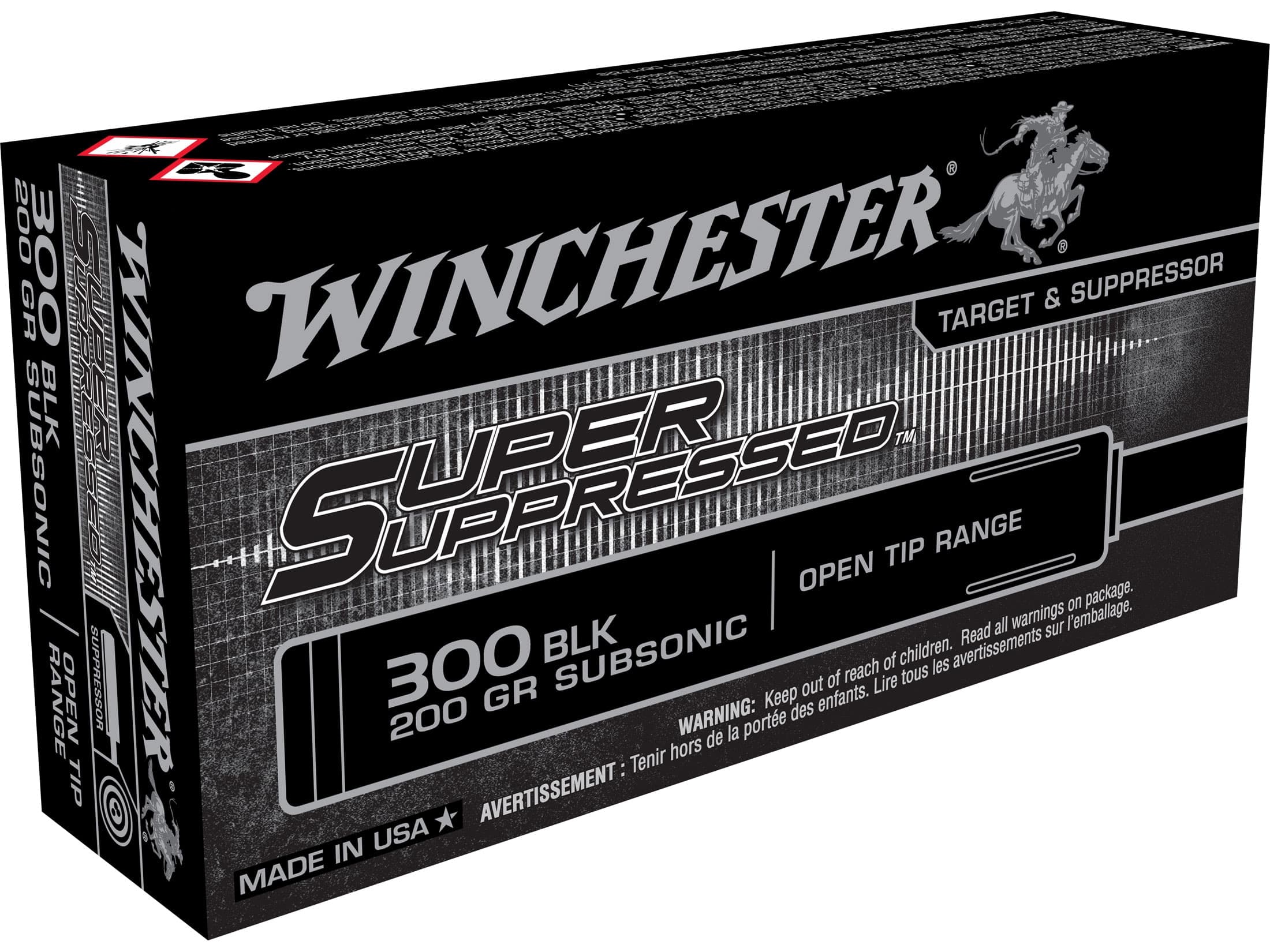 Winchester Super Suppressed 300 AAC Blackout Ammo 200 Grain Jacketed Hollow Point - image 1